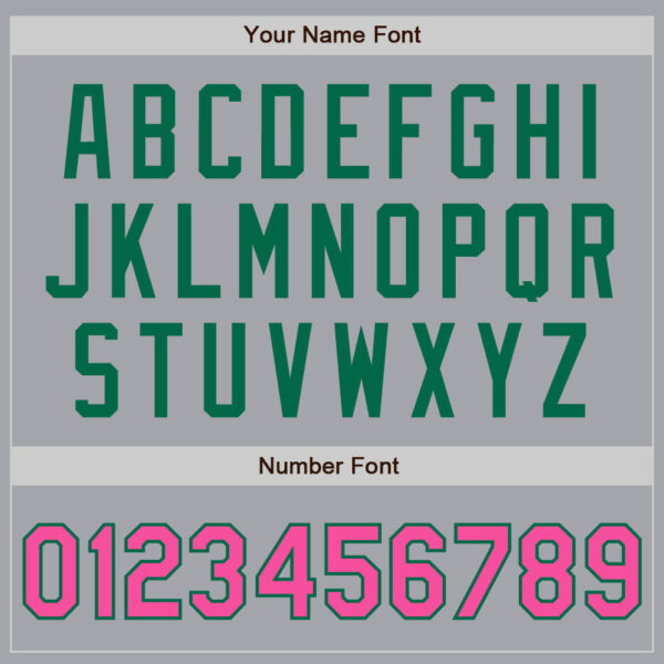 Custom Gray Pink-Kelly Green Authentic Two Tone Baseball Jersey
