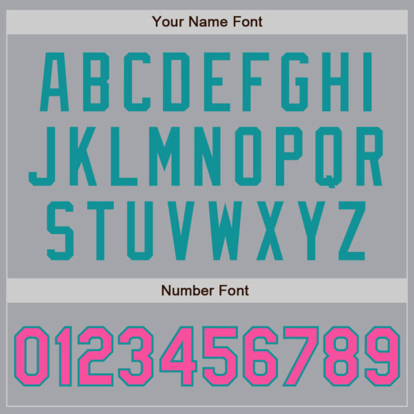 Custom Gray Pink-Teal Authentic Two Tone Baseball Jersey