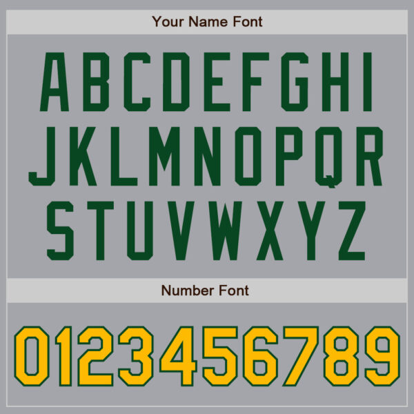 Custom Gray Gold-Green Authentic Two Tone Baseball Jersey