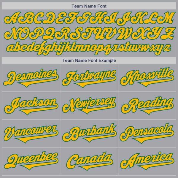 Custom Gray Gold-Kelly Green Authentic Two Tone Baseball Jersey