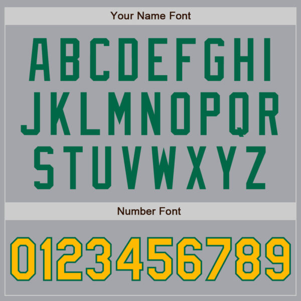 Custom Gray Gold-Kelly Green Authentic Two Tone Baseball Jersey