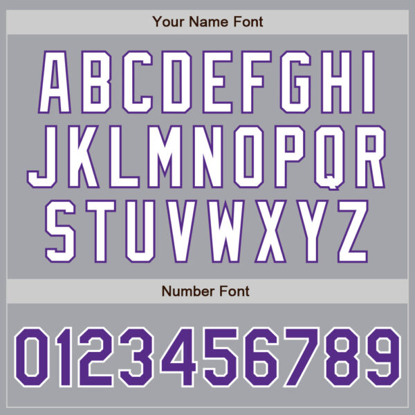 Custom Gray Purple-White Authentic Two Tone Baseball Jersey