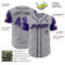 Custom Gray Purple-Black Authentic Two Tone Baseball Jersey