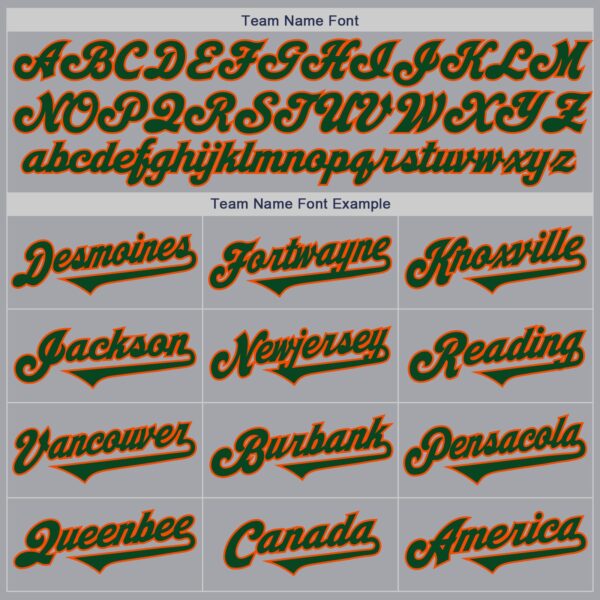 Custom Gray Green-Orange Authentic Two Tone Baseball Jersey