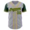 Custom Gray Green-Gold Authentic Two Tone Baseball Jersey