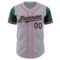 Custom Gray Green-Pink Authentic Two Tone Baseball Jersey