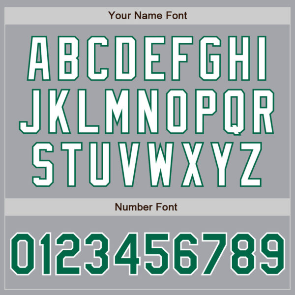 Custom Gray Kelly Green-White Authentic Two Tone Baseball Jersey