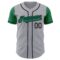 Custom Gray Kelly Green-Black Authentic Two Tone Baseball Jersey