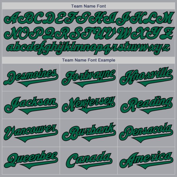 Custom Gray Kelly Green-Black Authentic Two Tone Baseball Jersey