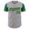 Custom Gray Kelly Green-Old Gold Authentic Two Tone Baseball Jersey