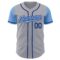 Custom Gray Light Blue-Royal Authentic Two Tone Baseball Jersey