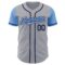 Custom Gray Light Blue-Navy Authentic Two Tone Baseball Jersey