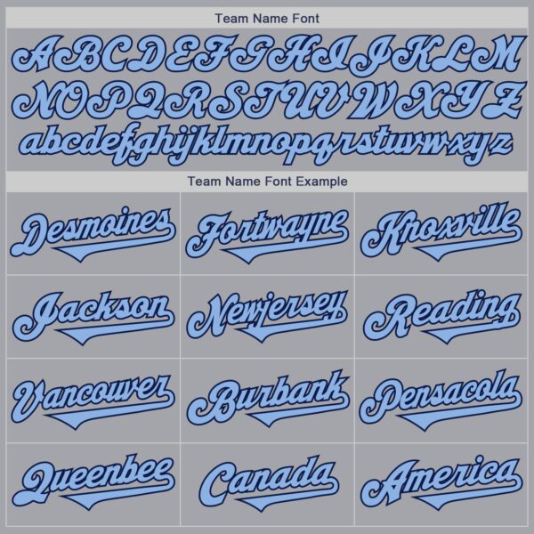 Custom Gray Light Blue-Navy Authentic Two Tone Baseball Jersey