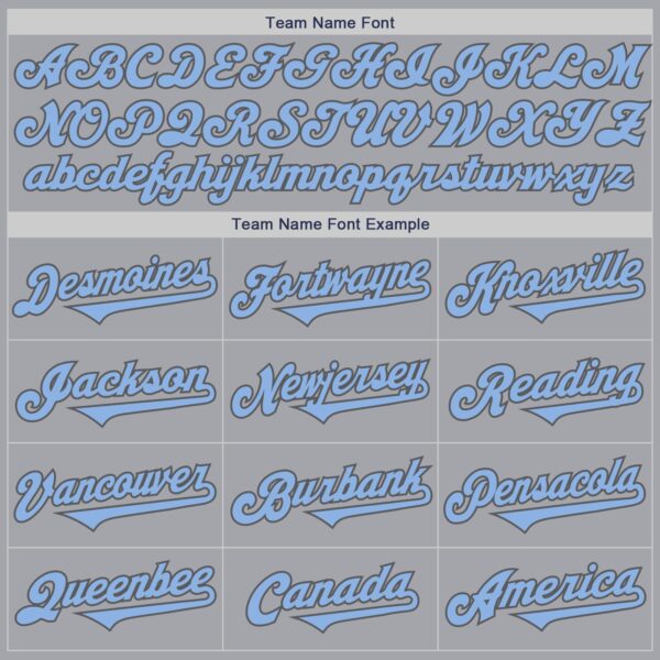 Custom Gray Light Blue-Steel Gray Authentic Two Tone Baseball Jersey