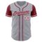 Custom Gray Crimson-White Authentic Two Tone Baseball Jersey