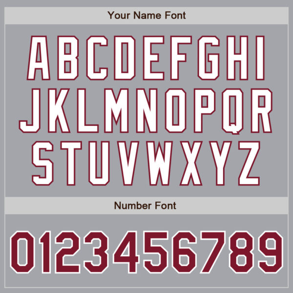 Custom Gray Crimson-White Authentic Two Tone Baseball Jersey