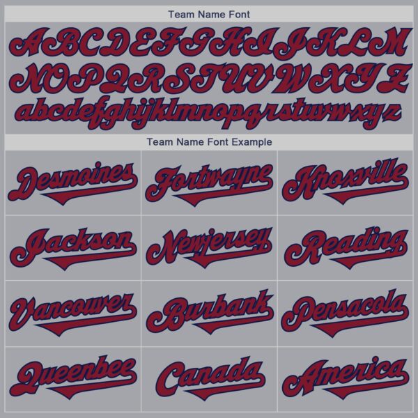 Custom Gray Crimson-Navy Authentic Two Tone Baseball Jersey
