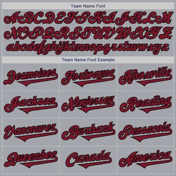 Custom Gray Crimson-Black Authentic Two Tone Baseball Jersey