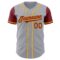 Custom Gray Crimson-Gold Authentic Two Tone Baseball Jersey