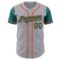 Custom Gray Teal-Orange Authentic Two Tone Baseball Jersey