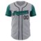 Custom Gray Teal-Black Authentic Two Tone Baseball Jersey