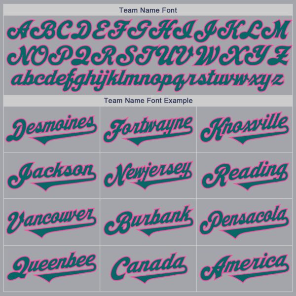 Custom Gray Teal-Pink Authentic Two Tone Baseball Jersey