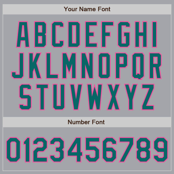 Custom Gray Teal-Pink Authentic Two Tone Baseball Jersey