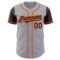 Custom Gray Brown-Orange Authentic Two Tone Baseball Jersey