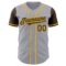 Custom Gray Brown-Gold Authentic Two Tone Baseball Jersey