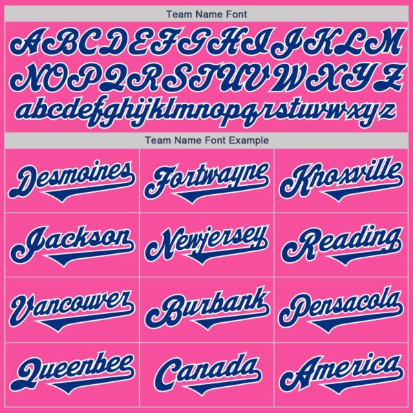 Custom Pink Royal-White Authentic Two Tone Baseball Jersey