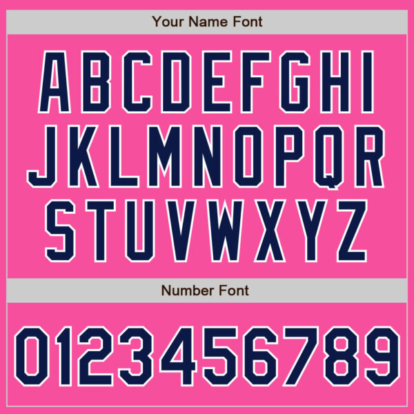 Custom Pink Navy-White Authentic Two Tone Baseball Jersey
