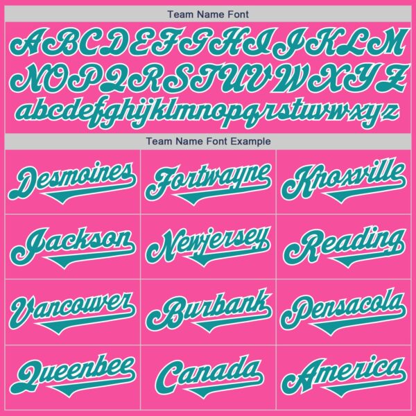 Custom Pink Teal-White Authentic Two Tone Baseball Jersey