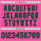 Custom Pink Kelly Green-Black Authentic Two Tone Baseball Jersey