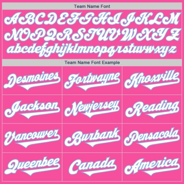 Custom Pink White-Light Blue Authentic Two Tone Baseball Jersey