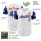 Custom White Royal-Red Authentic Two Tone Baseball Jersey
