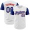 Custom White Royal-Red Authentic Two Tone Baseball Jersey