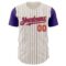 Custom Cream Purple Pinstripe Orange Authentic Two Tone Baseball Jersey