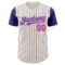 Custom Cream Purple Pinstripe White-Pink Authentic Two Tone Baseball Jersey