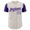 Custom Cream Purple Pinstripe Gray Authentic Two Tone Baseball Jersey