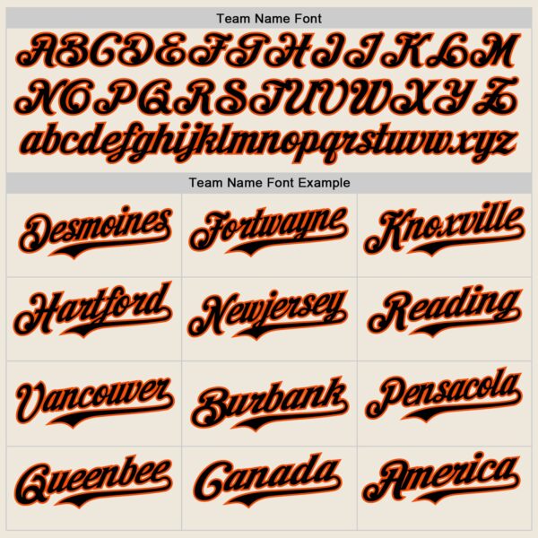 Custom Cream Black Pinstripe Orange Authentic Two Tone Baseball Jersey