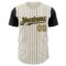Custom Cream Black Pinstripe Old Gold Authentic Two Tone Baseball Jersey