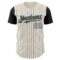 Custom Cream Black Pinstripe Gray Authentic Two Tone Baseball Jersey