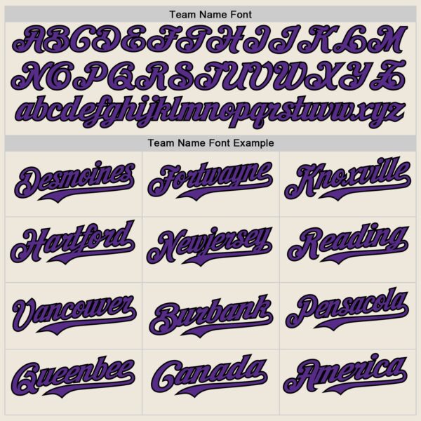 Custom Cream Black Pinstripe Purple Authentic Two Tone Baseball Jersey