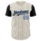 Custom Cream Black Pinstripe Light Blue Authentic Two Tone Baseball Jersey