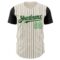 Custom Cream Black Pinstripe Pea Green Authentic Two Tone Baseball Jersey