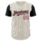 Custom Cream Black Pinstripe Medium Pink Authentic Two Tone Baseball Jersey