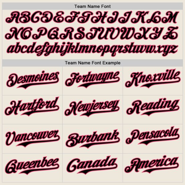 Custom Cream Black Pinstripe Neon Pink Authentic Two Tone Baseball Jersey