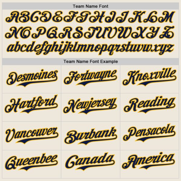 Custom Cream Navy Pinstripe Gold Authentic Two Tone Baseball Jersey