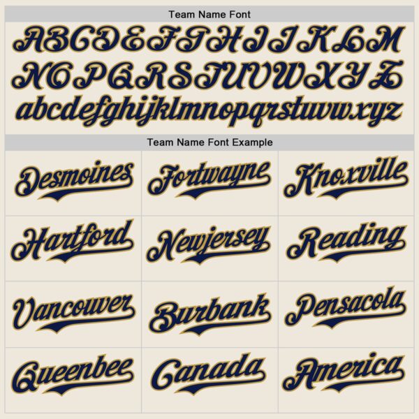 Custom Cream Navy Pinstripe Old Gold Authentic Two Tone Baseball Jersey