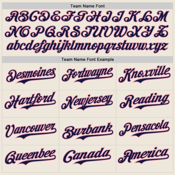 Custom Cream Navy Pinstripe Medium Pink Authentic Two Tone Baseball Jersey